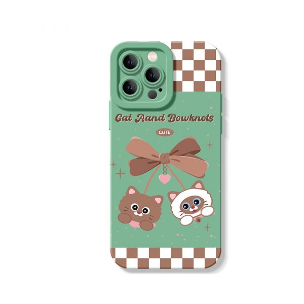 Charming Kitty and Bow Fantasy Silicone Case for Apple iPhone Series