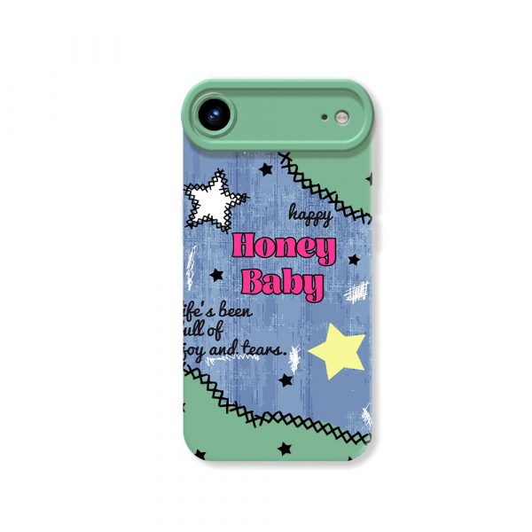 Playful Starry Night Honey Baby Silicone Case for Apple iPhone Series