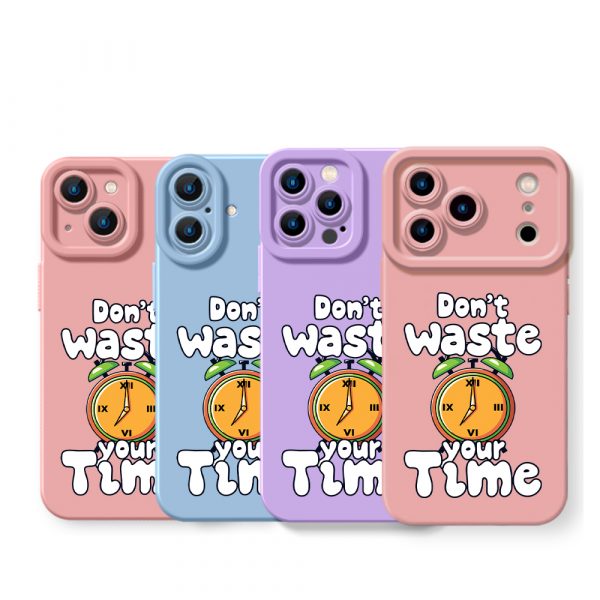 Time Saver Graphic Silicone Case for Apple iPhone Series