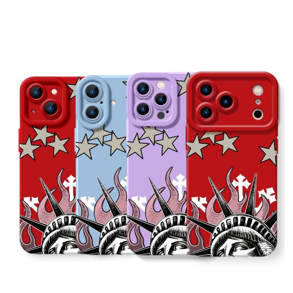 Statuesque Stars Freedom Silicone Case for Apple iPhone Series