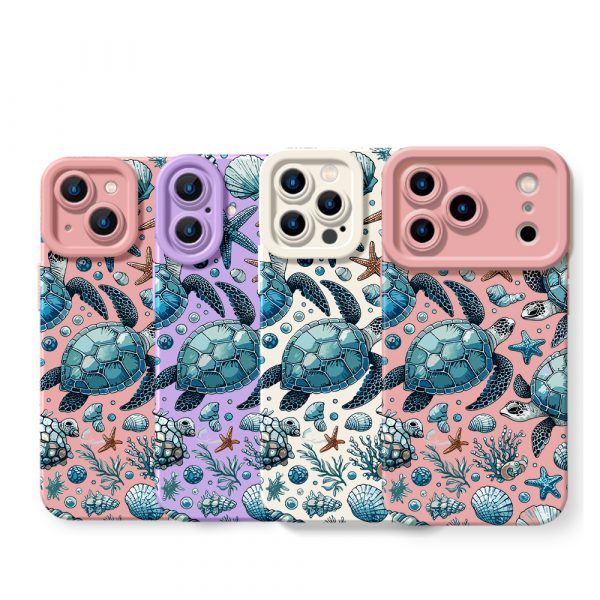 Ocean Wonderland Turtle Silicone Case for Apple iPhone Series
