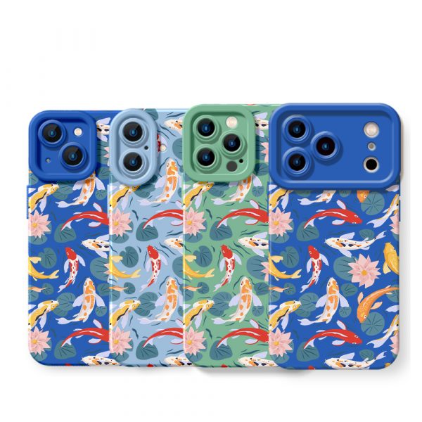 Serene Koi Pond Bliss - Silicone Case for Apple iPhone Series