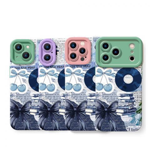 Chic Cherry Collage Silicone Case for Apple iPhone Series