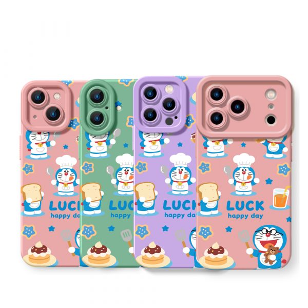 Happy Chef Cartoon Delight: Silicone Case for Apple iPhone Series