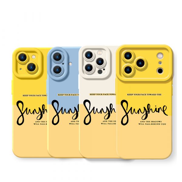 Chic Sunshine Vibes Silicone Case for Apple iPhone Series