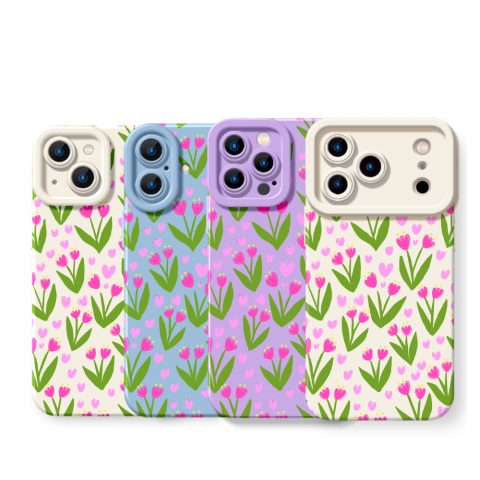 Floral Blossom Elegance: Silicone Case for Apple iPhone Series