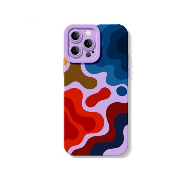 Color Splash Abstract Silicone Case for Apple iPhone Series