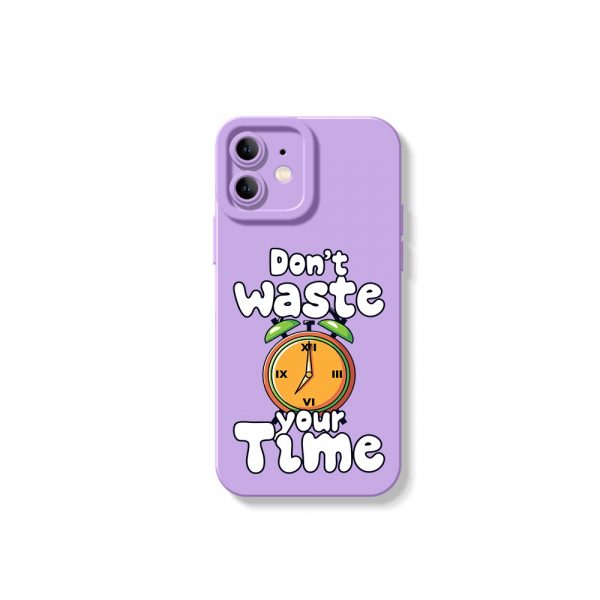 Time Saver Graphic Silicone Case for Apple iPhone Series