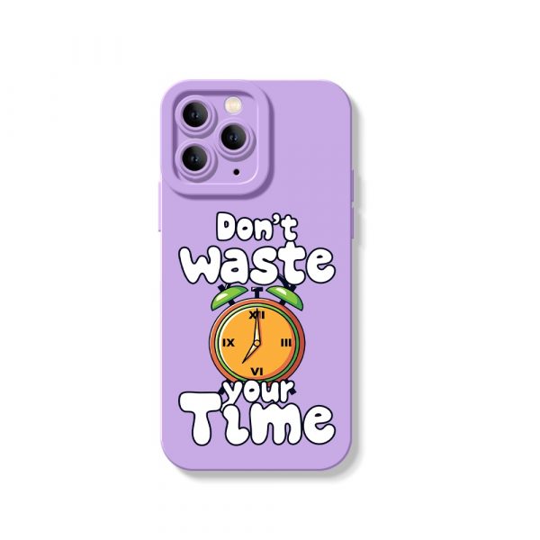 Time Saver Graphic Silicone Case for Apple iPhone Series