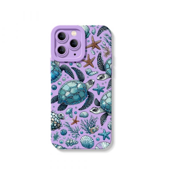 Ocean Wonderland Turtle Silicone Case for Apple iPhone Series