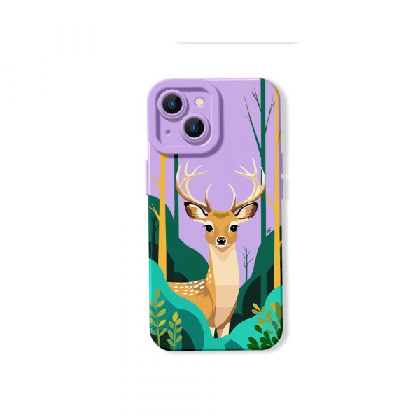 Enchanted Forest Deer Design Silicone Case for Apple iPhone Series