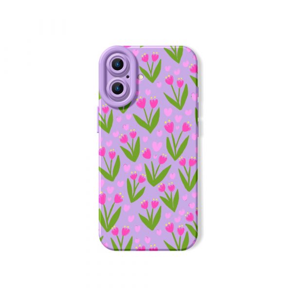 Floral Blossom Elegance: Silicone Case for Apple iPhone Series