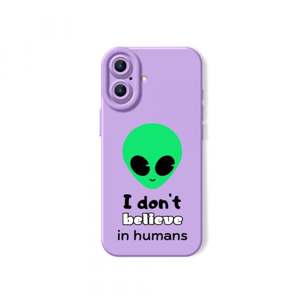 Alien Vibe: Cosmic Quote Silicone Case for Apple iPhone Series