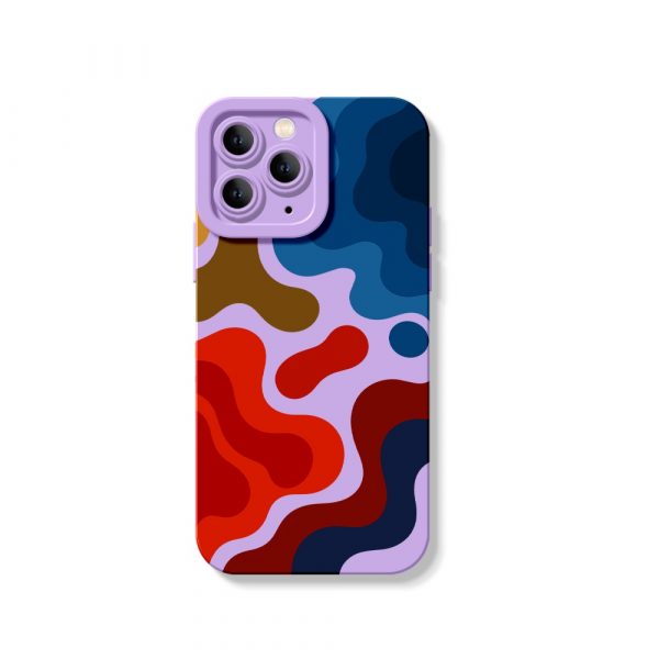 Color Splash Abstract Silicone Case for Apple iPhone Series