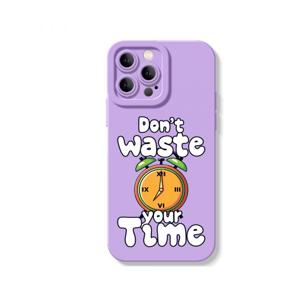 Time Saver Graphic Silicone Case for Apple iPhone Series