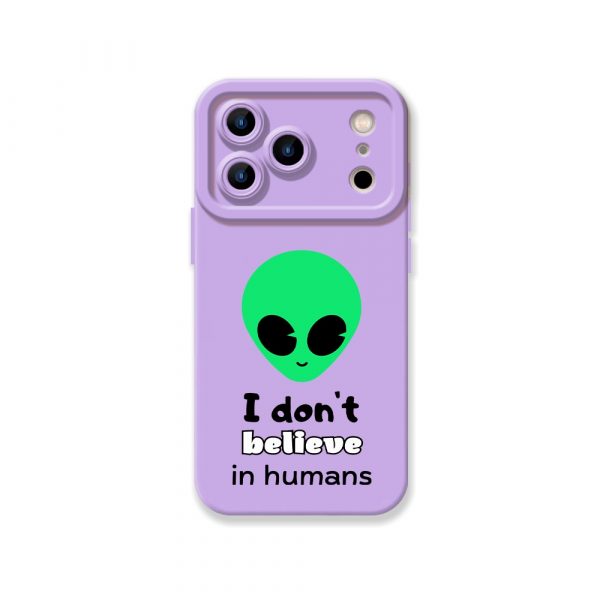 Alien Vibe: Cosmic Quote Silicone Case for Apple iPhone Series