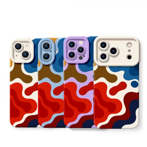 Color Splash Abstract Silicone Case for Apple iPhone Series