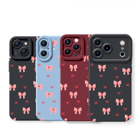 Chic Bow Bliss Silicone Case for Apple iPhone Series