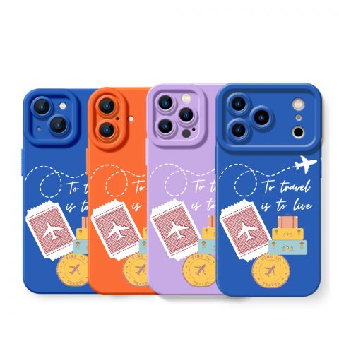 Adventure Seekers Dream: Travel-Inspired Silicone Case for Apple iPhone Series