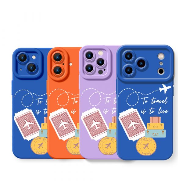Adventure Seekers Dream: Travel-Inspired Silicone Case for Apple iPhone Series