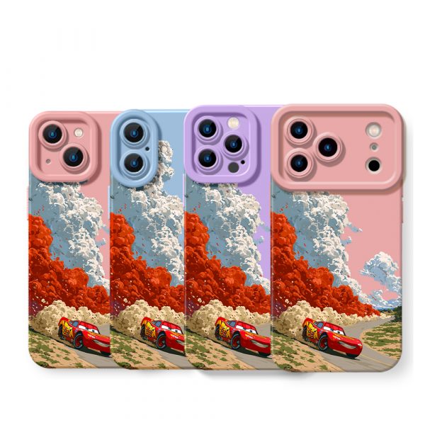 Racing Adventure Clouds: Silicone Case for Apple iPhone Series