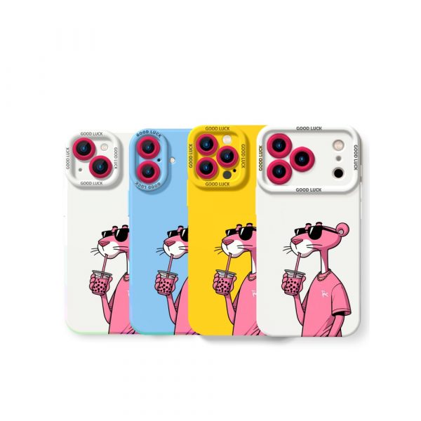 Cool Cat Vibes Drinkin Boba Silicone Case for Apple iPhone Series