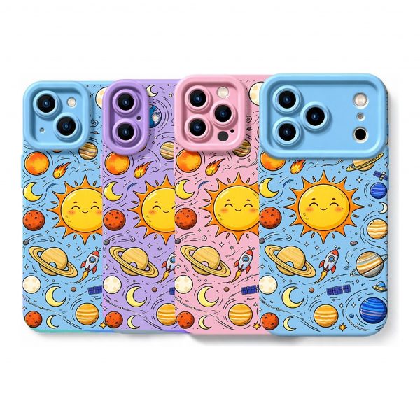 Cosmic Smiles & Celestial Adventures Silicone Case for Apple iPhone Series