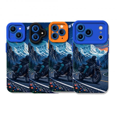 Midnight Adventure: Mountain Ride Silicone Case for Apple iPhone Series