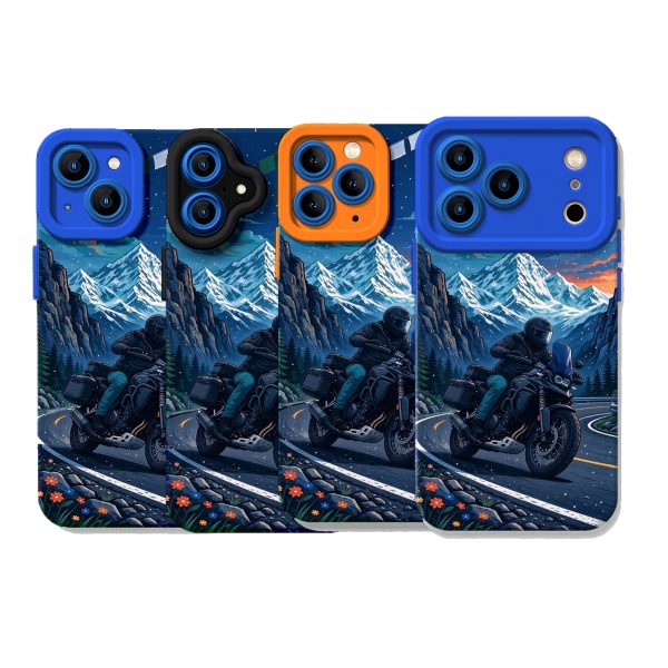 Midnight Adventure: Mountain Ride Silicone Case for Apple iPhone Series