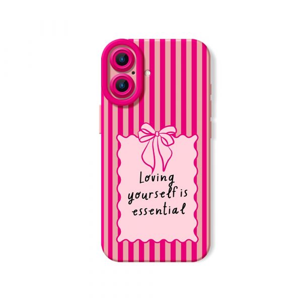 Striped Bow Bliss - Motivational Silicone Case for Apple iPhone Series