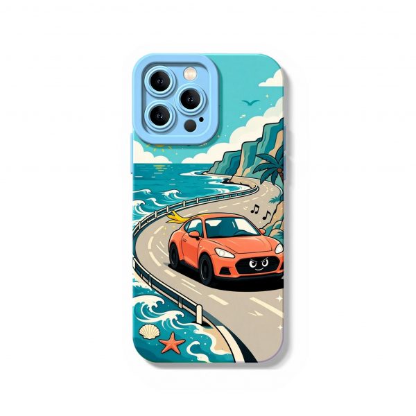 Adventure Coastline Drive Silicone Case for Apple iPhone Series