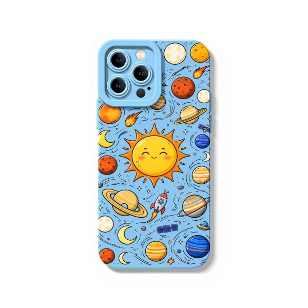 Cosmic Smiles & Celestial Adventures Silicone Case for Apple iPhone Series
