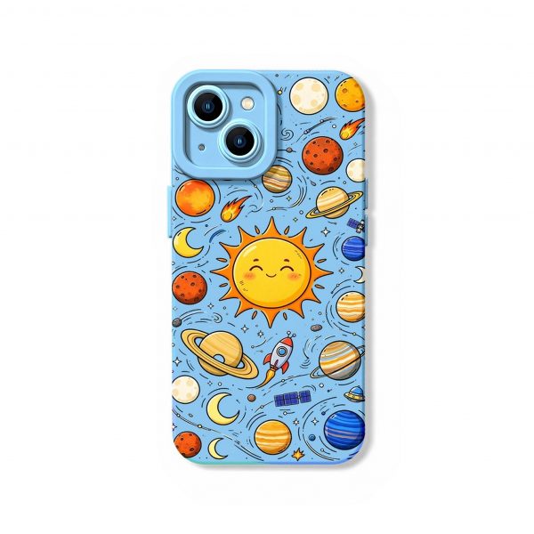 Cosmic Smiles & Celestial Adventures Silicone Case for Apple iPhone Series