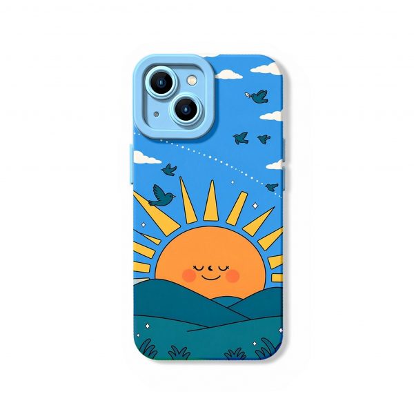 Sunny Bliss & Soaring Birds Silicone Case for Apple iPhone Series