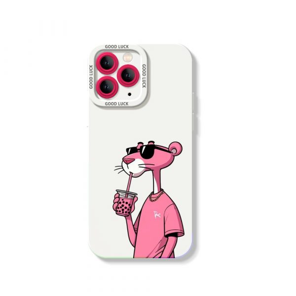 Cool Cat Vibes Drinkin Boba Silicone Case for Apple iPhone Series